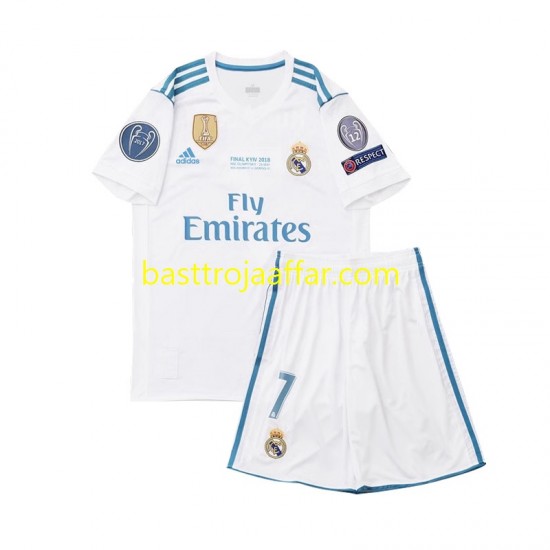 Real Madrid Cristiano Ronaldo 7 2017 Retro Barn Hemma Fotbollströja Kortärmad