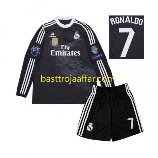 Real Madrid Cristiano Ronaldo 7 2014 Retro Barn Tredje Fotbollströja Långärmad