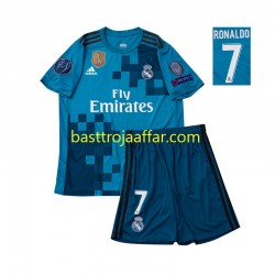 Real Madrid Cristiano Ronaldo 7 2017 Retro Barn Tredje Fotbollströja Kortärmad