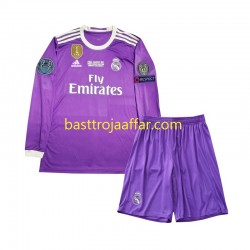 Real Madrid 2016 Retro Barn Borta Fotbollströja Långärmad