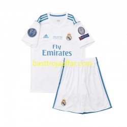 Real Madrid 2017 Retro Barn Hemma Fotbollströja Kortärmad