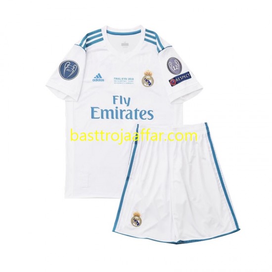 Real Madrid 2017 Retro Barn Hemma Fotbollströja Kortärmad