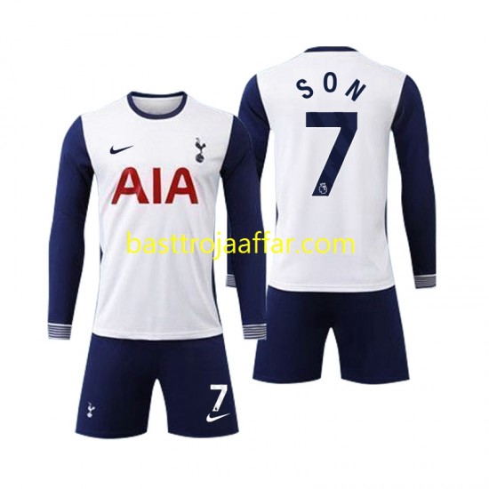 Tottenham Spurs Son 7 Barn Hemma Fotbollströja 2024-2025 Långärmad