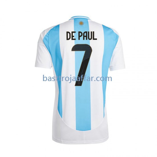 Argentina De Paul 7 Män Hemma Fotbollströja 2024 Kortärmad