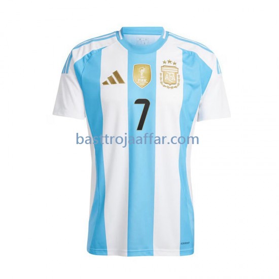 Argentina De Paul 7 Män Hemma Fotbollströja 2024 Kortärmad