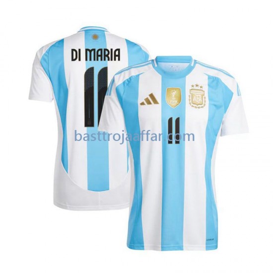 Argentina Di Maria 11 Män Hemma Fotbollströja 2024 Kortärmad