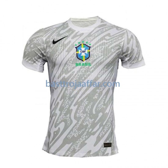 Brasilien Målvakt Män Hemma Fotbollströja 2024 Kortärmad