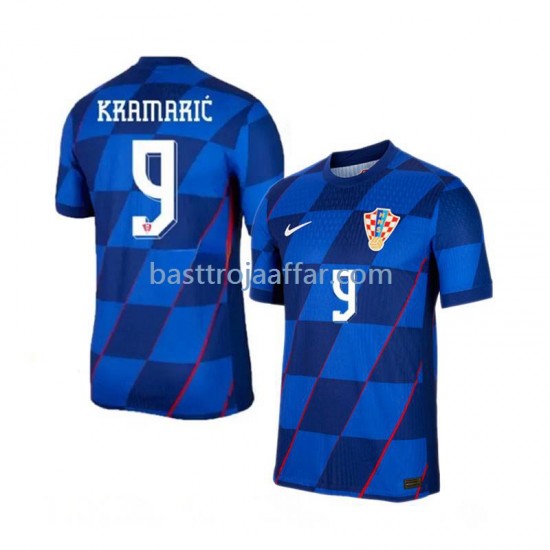 Kroatien Andrej Kramaric 9 Män Borta Fotbollströja Euro 2024 Kortärmad