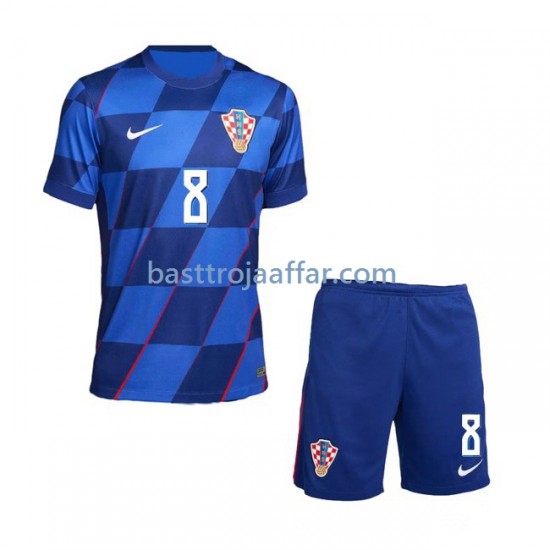 Kroatien Mateo Kovacic 8 Barn Borta Fotbollströja Euro 2024 Kortärmad