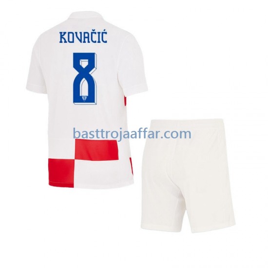 Kroatien Mateo Kovacic 8 Barn Hemma Fotbollströja Euro 2024 Kortärmad