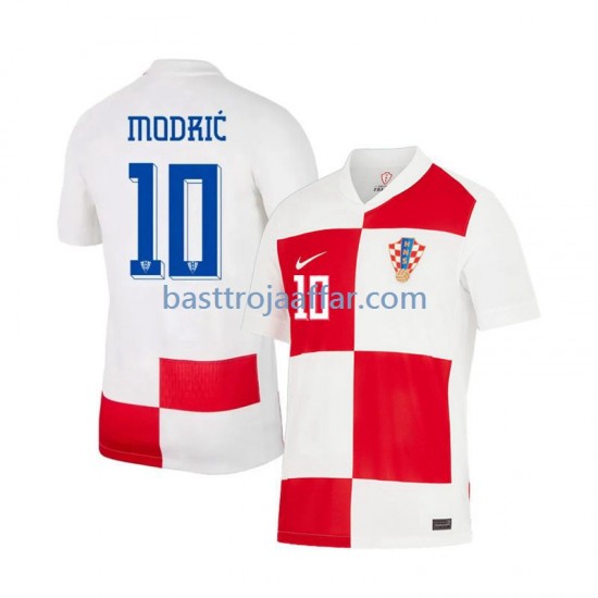 Kroatien Modrić 10 Män Hemma Fotbollströja Euro 2024 Kortärmad