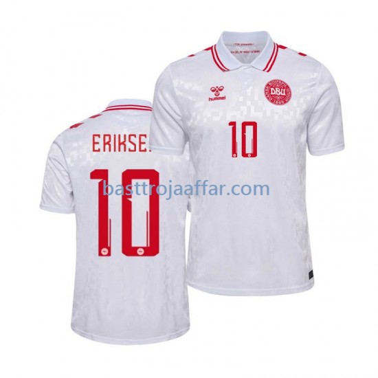 Danmark Eriksen 10 Män Borta Fotbollströja Euro 2024 Kortärmad