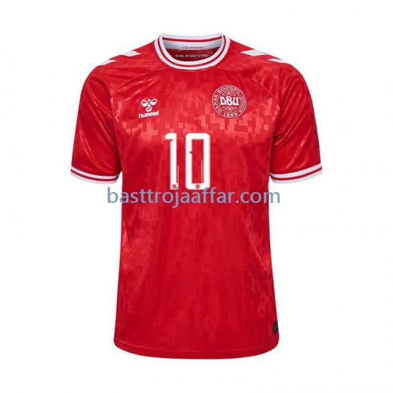 Danmark Eriksen 10 Män Hemma Fotbollströja Euro 2024 Kortärmad