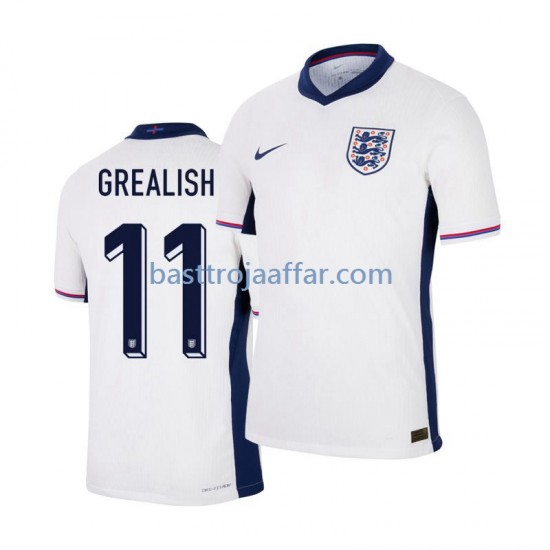 England Jack Grealish 11 Män Hemma Fotbollströja Euro 2024 Kortärmad