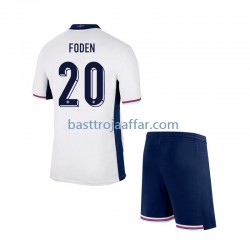 England Phil Foden 20 Barn Hemma Fotbollströja Euro 2024 Kortärmad
