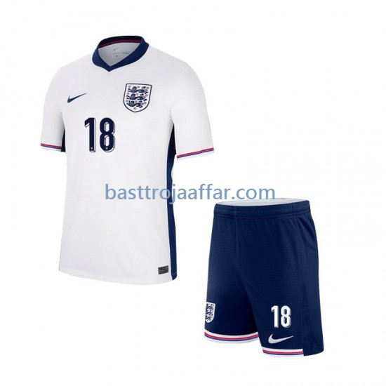 England Trent Alexander-Arnold 18 Barn Hemma Fotbollströja Euro 2024 Kortärmad