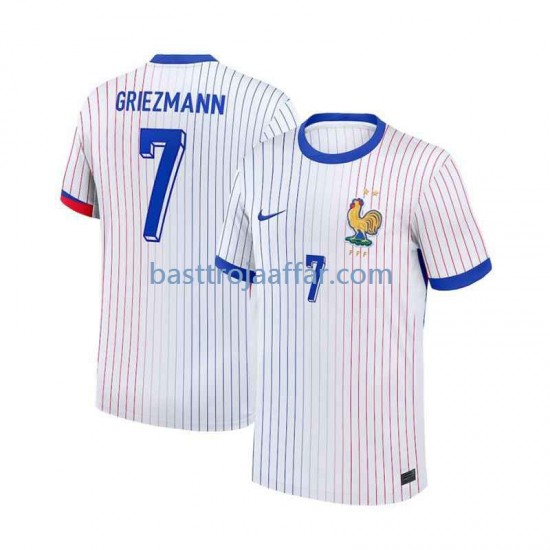 Frankrike Antoine Griezmann 7 Män Borta Fotbollströja Euro 2024 Kortärmad