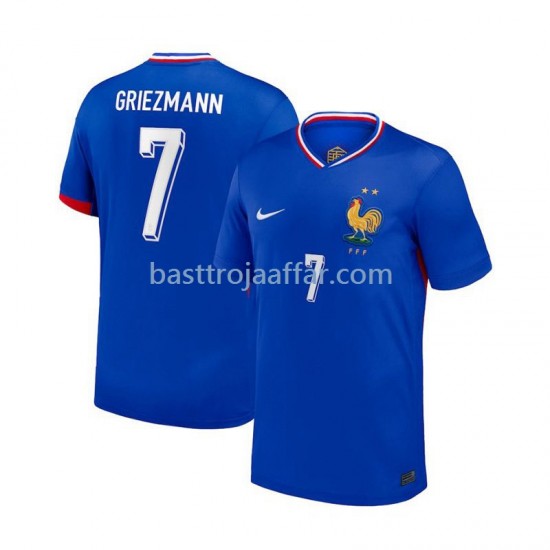 Frankrike Antoine Griezmann 7 Män Hemma Fotbollströja Euro 2024 Kortärmad