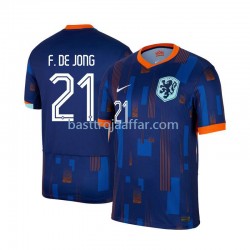 Nederländerna Frenkie de Jong 21 Män Borta Fotbollströja Euro 2024 Kortärmad Nederländerna Frenkie de Jong 21 Män Borta Fotbollströja Euro 2024 Kortärmad