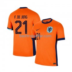 Nederländerna Frenkie de Jong 21 Män Hemma Fotbollströja Euro 2024 Kortärmad Nederländerna Frenkie de Jong 21 Män Hemma Fotbollströja Euro 2024 Kortärmad
