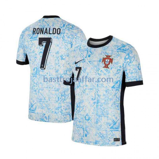 Portugal Cristiano Ronaldo 7 Män Borta Fotbollströja Euro 2024 Kortärmad