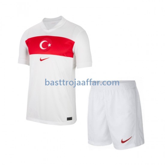 Turkiet Barn Hemma Fotbollströja Euro 2024 Kortärmad