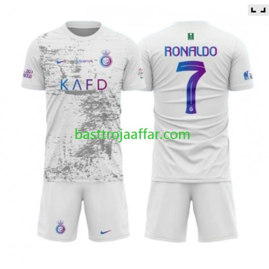 Al-Nassr Ronaldo 7 Barn Tredje Fotbollströja 2023-2024 Kortärmad