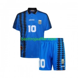 Argentina MARADONA 10 1994 Retro Barn Borta Fotbollströja Kortärmad