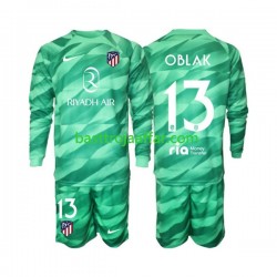 Atlético Madrid Jan Oblak 13 Green color Målvakt Barn Borta Fotbollströja 2023-2024 Långärmad Atlético Madrid Jan Oblak 13 Green color Målvakt Barn Borta Fotbollströja 2023-2024 Långärmad