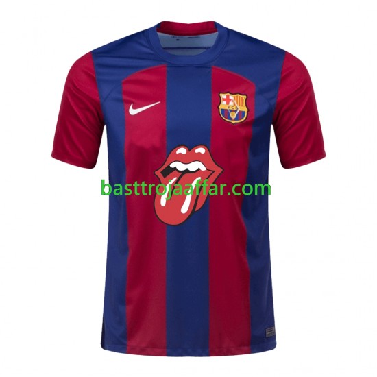 FC Barcelona Rolling Stones Män Hemma Fotbollströja 2023-2024 Kortärmad