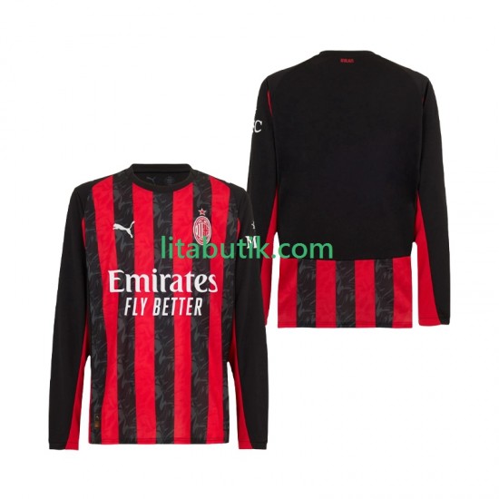 AC Milan Män Hemma Fotbollströja 2025-2026 Långärmad