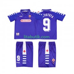 Fiorentina BATISTUTA 9 Retro Barn Hemma Fotbollströja 1998 1999 Kortärmad Fiorentina BATISTUTA 9 Retro Barn Hemma Fotbollströja 1998 1999 Kortärmad