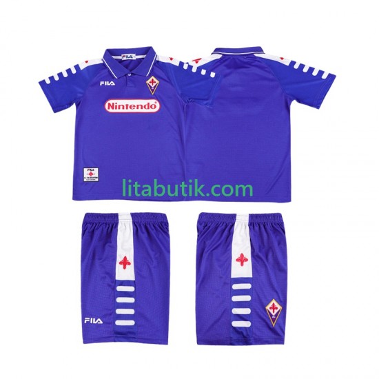 Fiorentina Retro Barn Hemma Fotbollströja 1998 1999 Kortärmad
