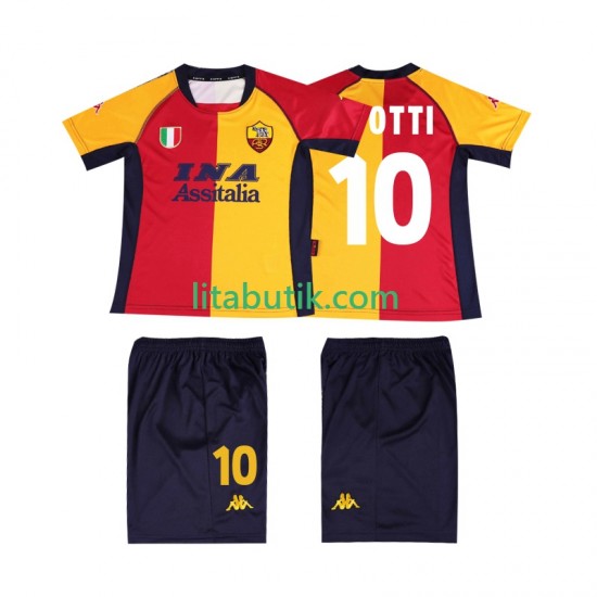 AS Roma TOTTI 10 2001 Retro Barn Hemma Fotbollströja Kortärmad
