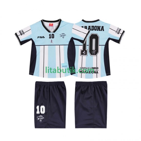 Argentina MARADONA 10 2000 Retro Barn Hemma Fotbollströja Kortärmad