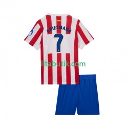 Atlético Madrid Antoine Griezmann 7 Barn Hemma Fotbollströja 2025-2026 Kortärmad