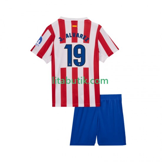 Atlético Madrid Julian Alvarez 19 Barn Hemma Fotbollströja 2025-2026 Kortärmad