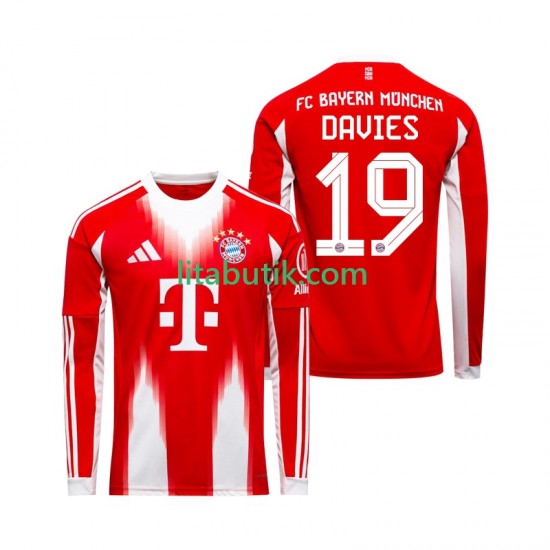 FC Bayern München Alphonso Davies 19 Män Hemma Fotbollströja 2025-2026 Långärmad