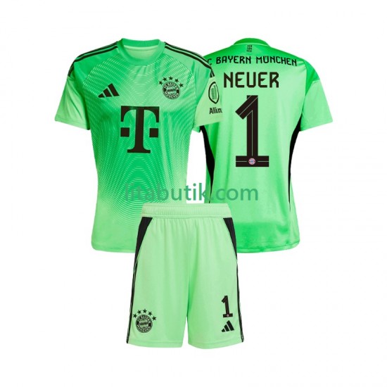 FC Bayern München Manuel Neuer 1 Målvakt Barn Hemma Fotbollströja 2025-2026 Kortärmad