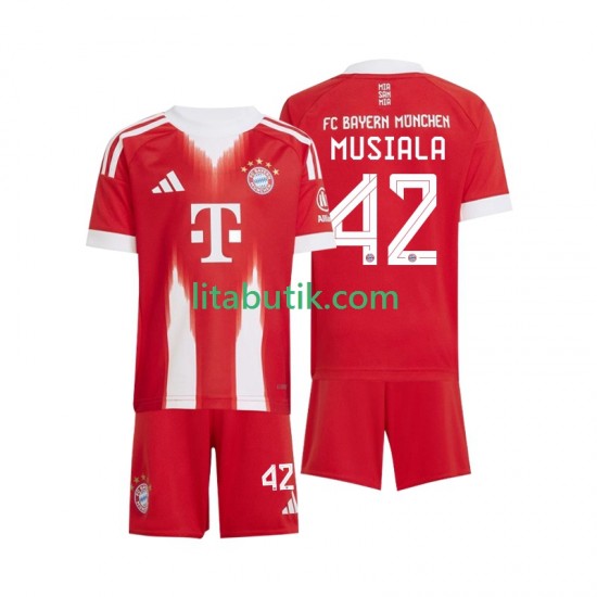 FC Bayern München Jamal Musiala 42 Barn Hemma Fotbollströja 2025-2026 Kortärmad