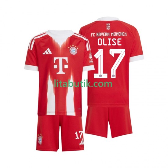 FC Bayern München Michael Olise 17 Barn Hemma Fotbollströja 2025-2026 Kortärmad