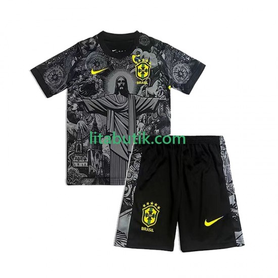 Brasilien Cheist the Redeemer Football Shirts Barn Hemma 2024 Kortärmad