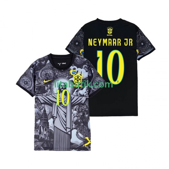 Brasilien Neymar JR 10 Cheist the Redeemer Män Hemma Fotbollströja 2024 Kortärmad