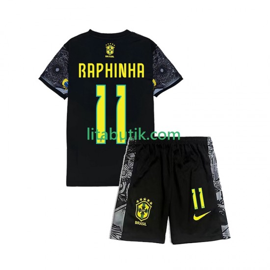 Brasilien RAPHINHA 11 Cheist the Redeemer Football Shirts Barn Hemma 2024 Kortärmad