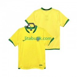Brasilien Retro Män Hemma Fotbollströja 2006 Kortärmad Brasilien Retro Män Hemma Fotbollströja 2006 Kortärmad