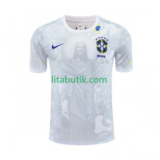 Brasilien Special Jesus Män Hemma Fotbollströja 2024-2025 Kortärmad