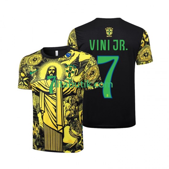 Brasilien Vinicius Junior 7 Jesus Män Hemma Fotbollströja 2024 Kortärmad