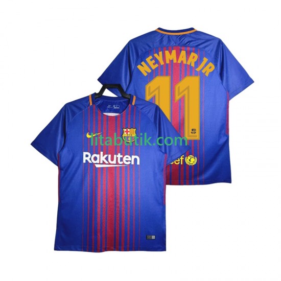 FC Barcelona Neymar JR 11 2017-2018 Retro Män Hemma Fotbollströja Kortärmad