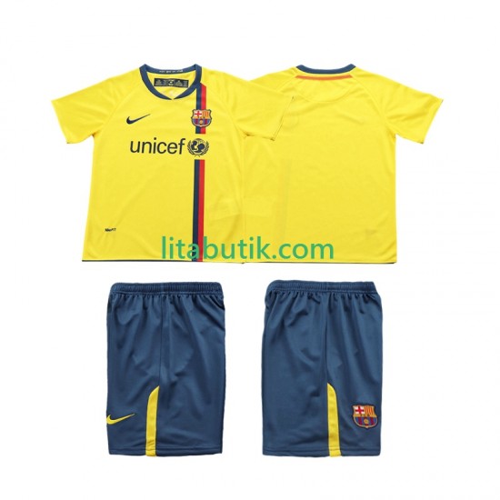 FC Barcelona 2009 Retro Barn Borta Fotbollströja 2008 Kortärmad