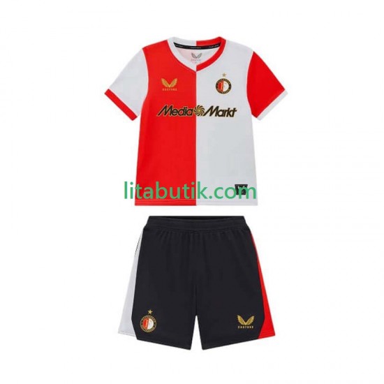 Feyenoord Rotterdam Barn Hemma Fotbollströja 2025-2026 Kortärmad